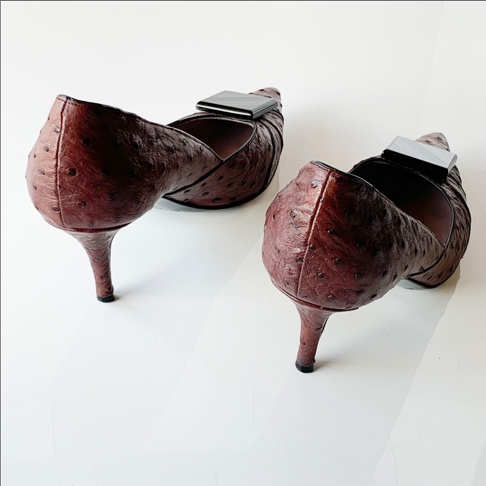 Elman Venezia Ostrich Pump Heel